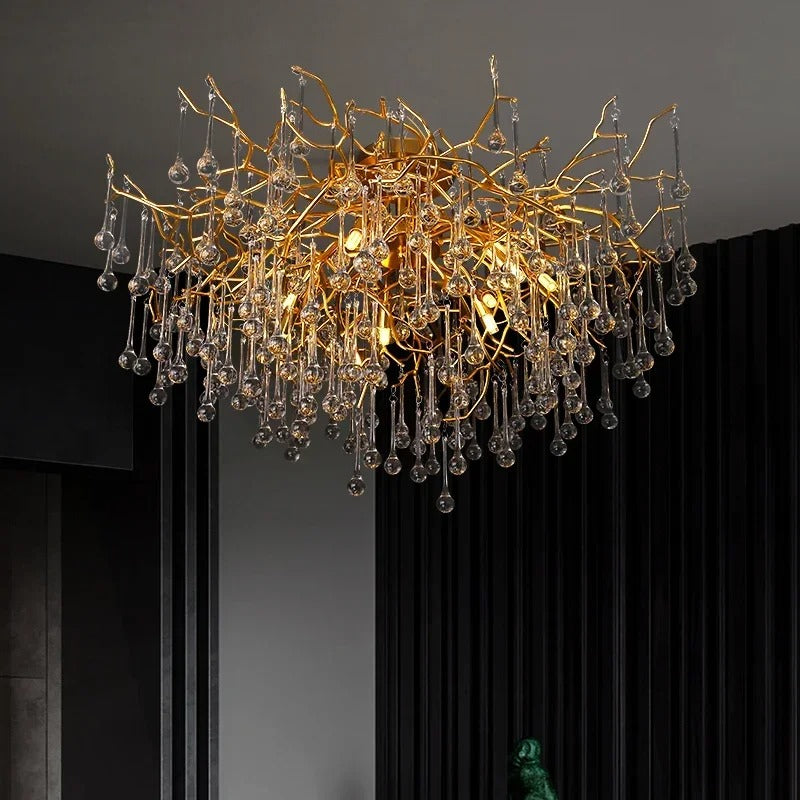 Leno Crystal Chandelier | Modern Glass Design for Dining Room and Living Spaces