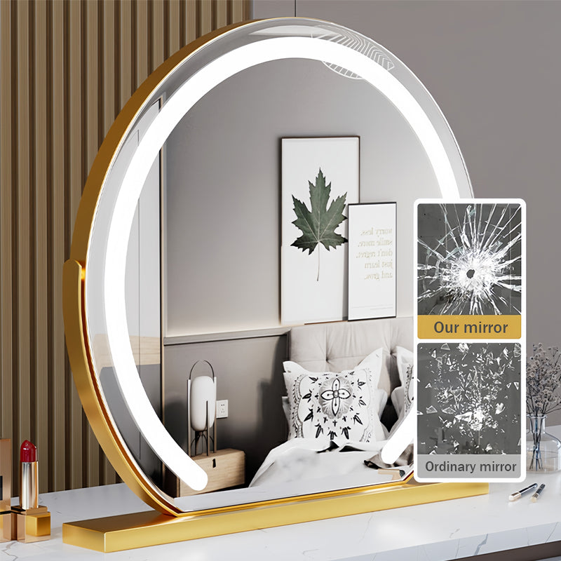Liora LED Vanity Mirror | Smart Touch, 360° Rotatable, Rechargeable