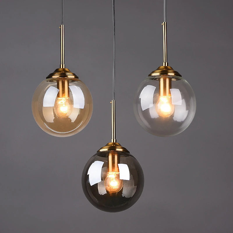 Liora Pendant Light | Glass and Metal Nordic Design, Ideal for Kitchen Pendant Lighting