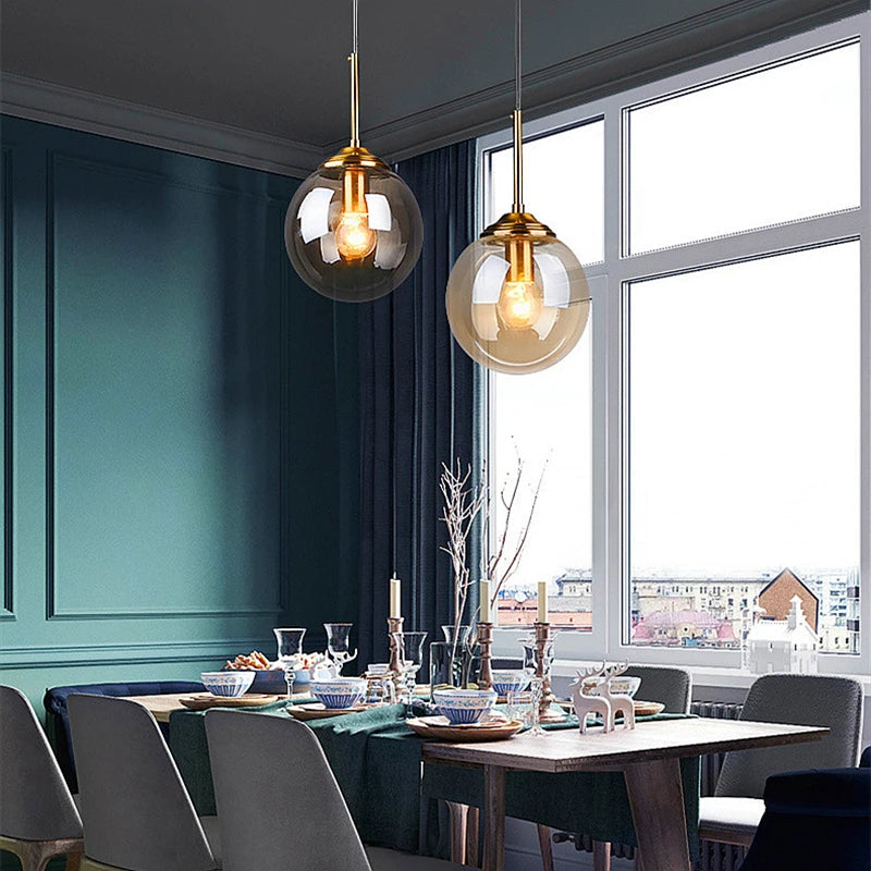 Liora Pendant Light | Glass and Metal Nordic Design, Ideal for Kitchen Pendant Lighting