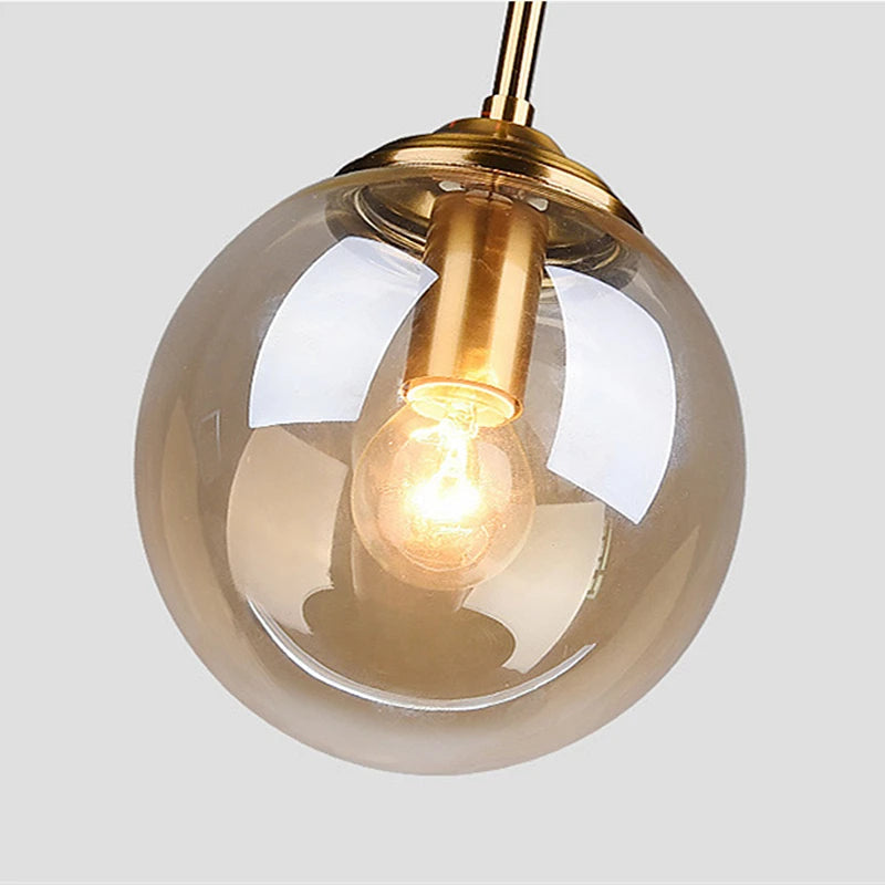 Liora Pendant Light | Glass and Metal Nordic Design, Ideal for Kitchen Pendant Lighting