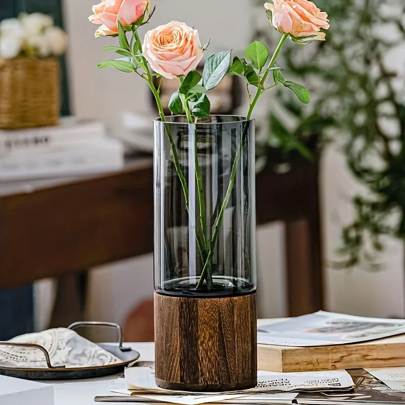Liora Retro Vase | Glass, Vibrant Primary Colors for Flowers