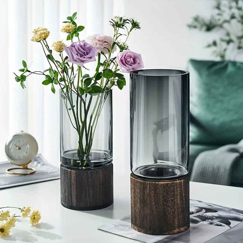 Liora Retro Vase | Glass, Vibrant Primary Colors for Flowers