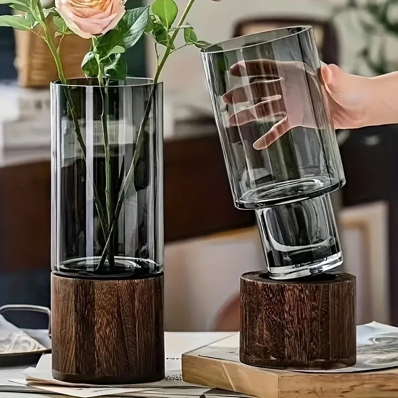 Liora Retro Vase | Glass, Vibrant Primary Colors for Flowers