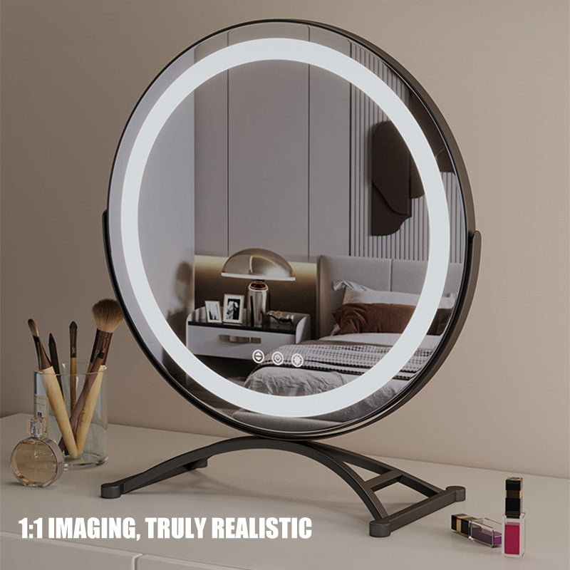 Liora Vanity Mirror | Touch Control, 360° Rotation, Adjustable LED Light Up Mirror