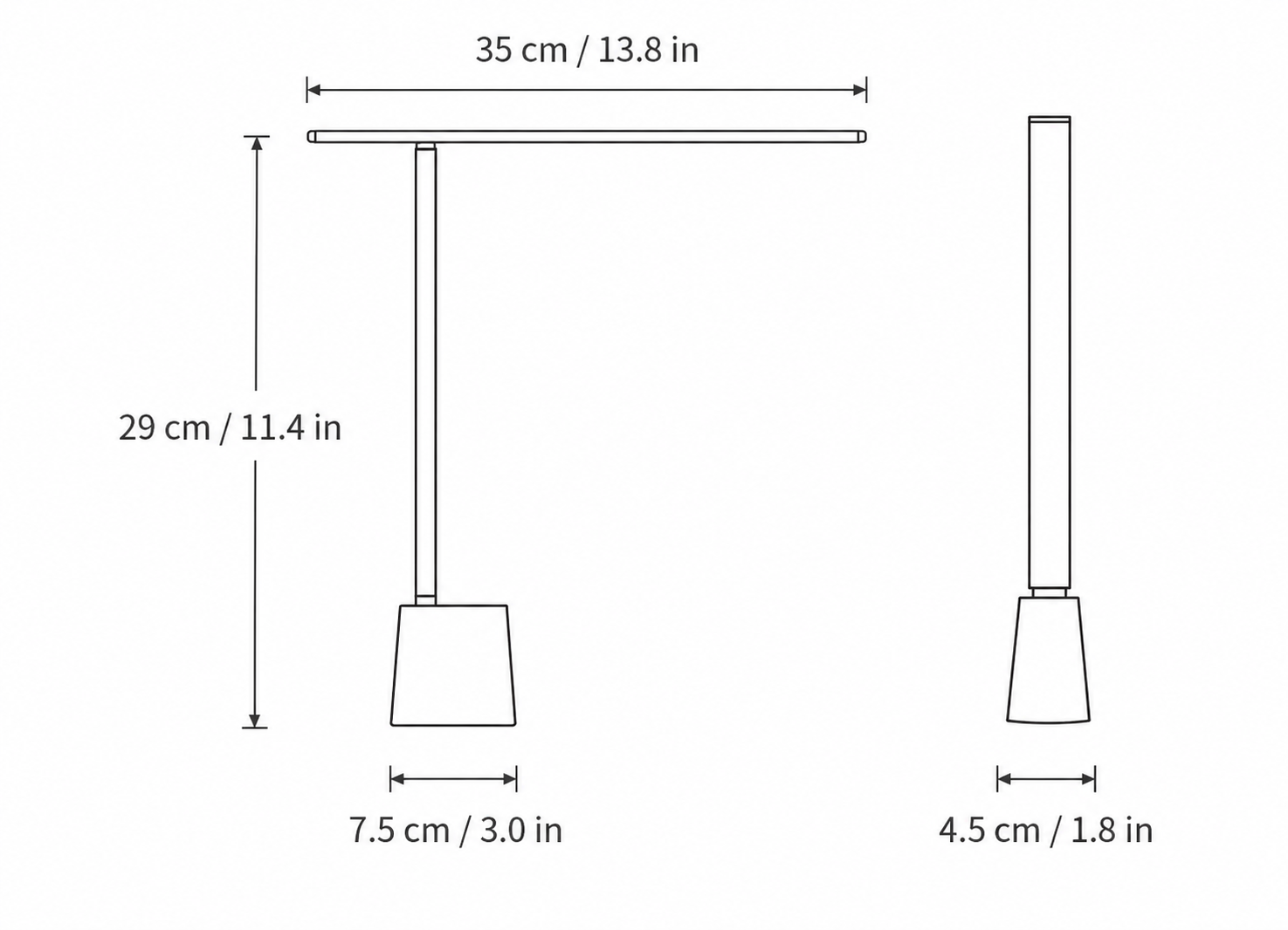 LumaFold Desk Lamp | Rechargeable, Cordless, Dimmable LED