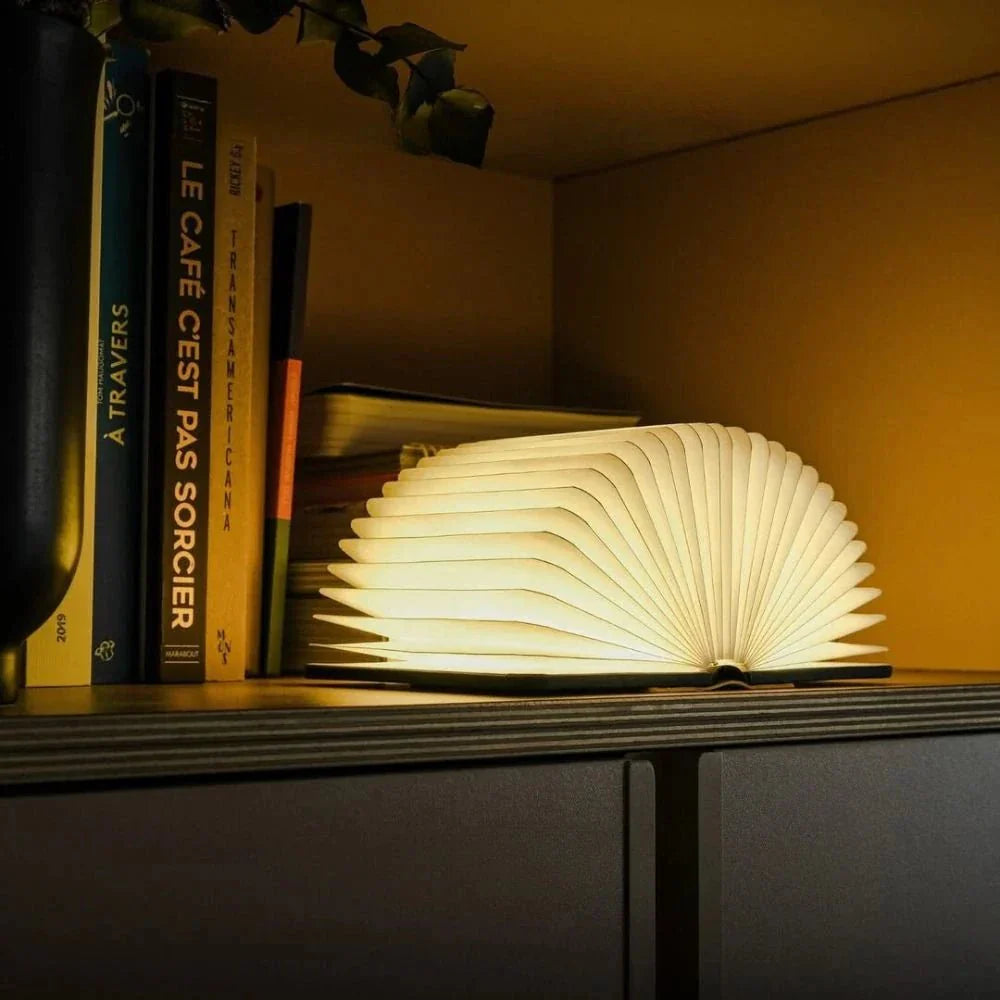 LumaFold Table Lamp | 360° Foldable, Rechargeable, Cordless Design