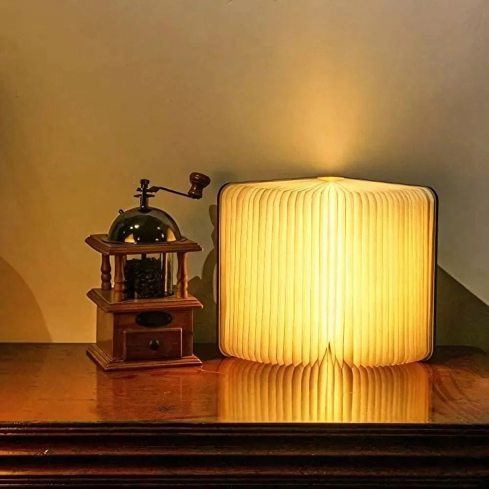 LumaFold Table Lamp | 360° Foldable, Rechargeable, Cordless Design
