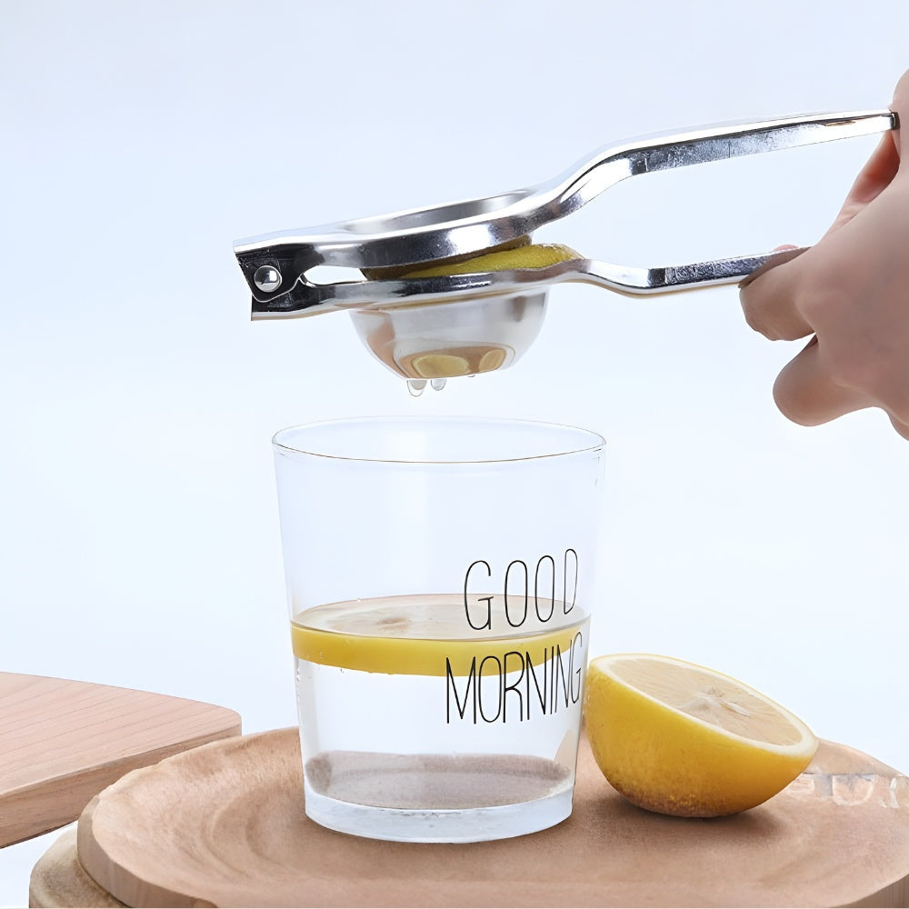 Luma Manual Juicer Press | Stainless Steel, Ergonomic Hand Juicer for Citrus