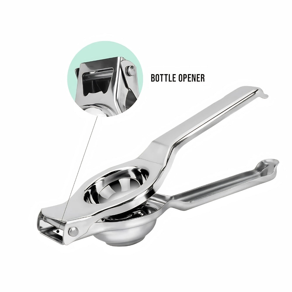 Luma Manual Juicer Press | Stainless Steel, Ergonomic Hand Juicer for Citrus