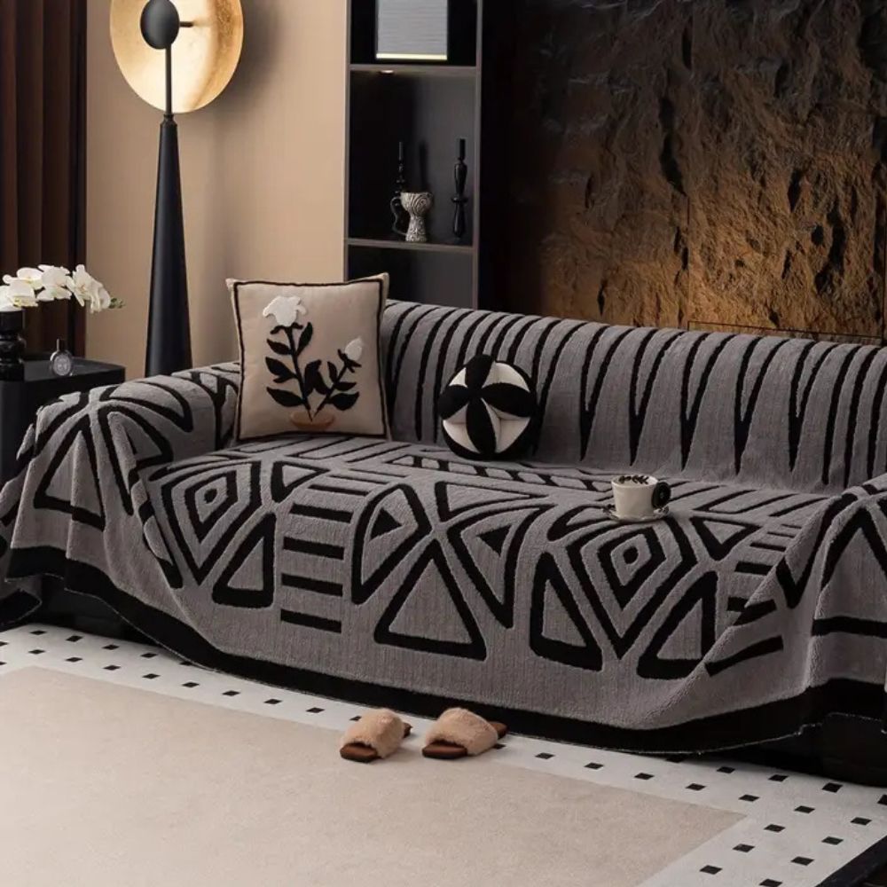 Luma Urban Sofa Cover | Premium Microfiber, Non-Slip Jacquard, Pet Friendly