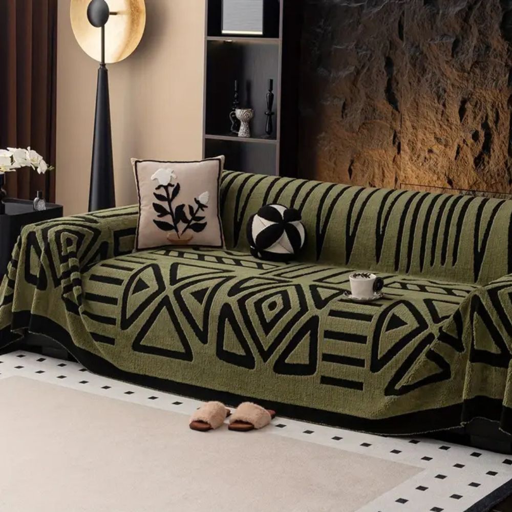 Luma Urban Sofa Cover | Premium Microfiber, Non-Slip Jacquard, Pet Friendly