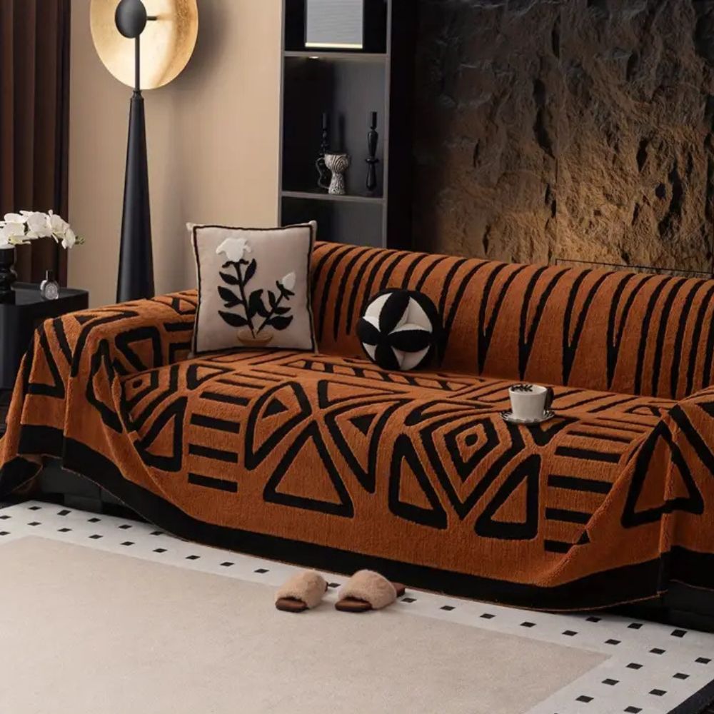 Luma Urban Sofa Cover | Premium Microfiber, Non-Slip Jacquard, Pet Friendly