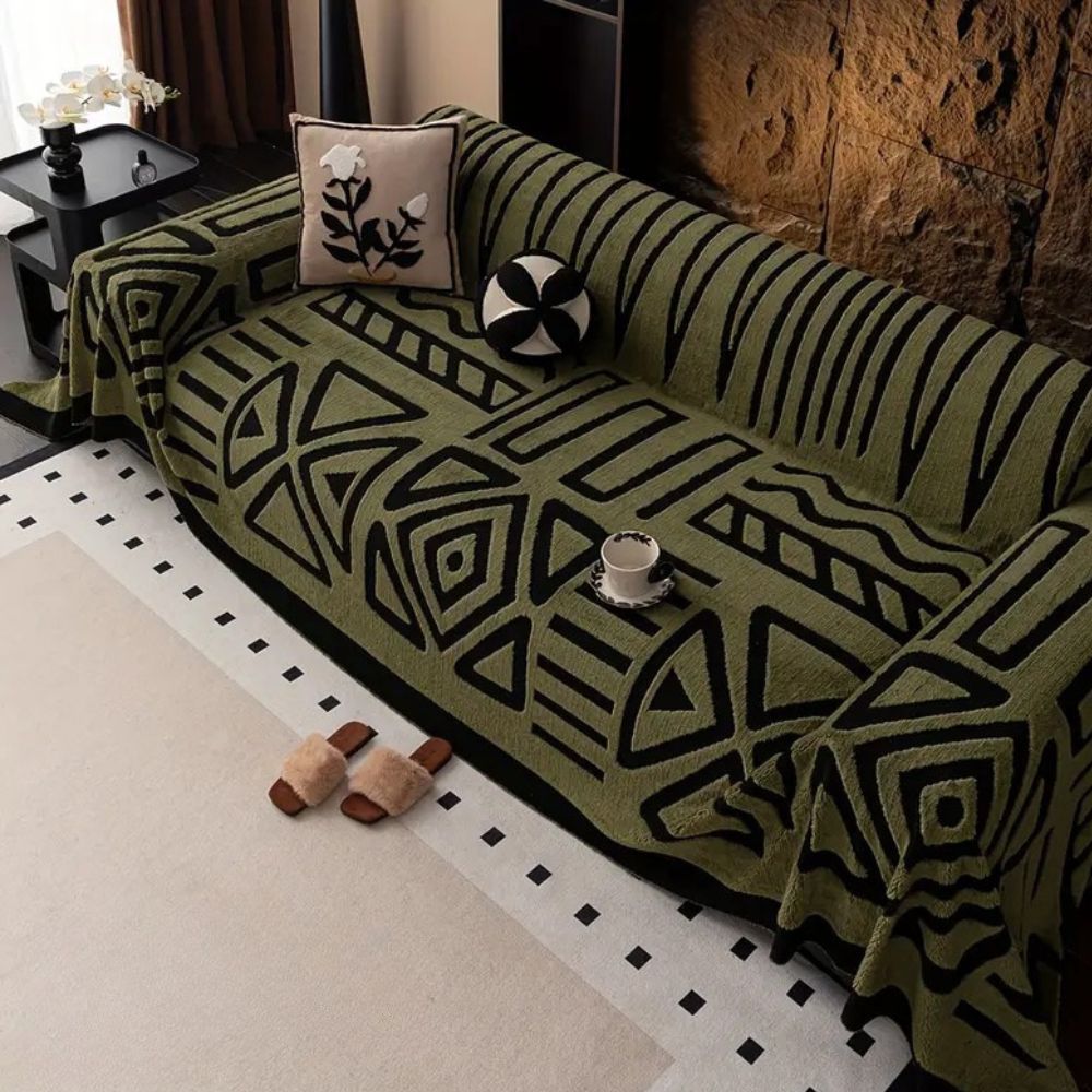 Luma Urban Sofa Cover | Premium Microfiber, Non-Slip Jacquard, Pet Friendly