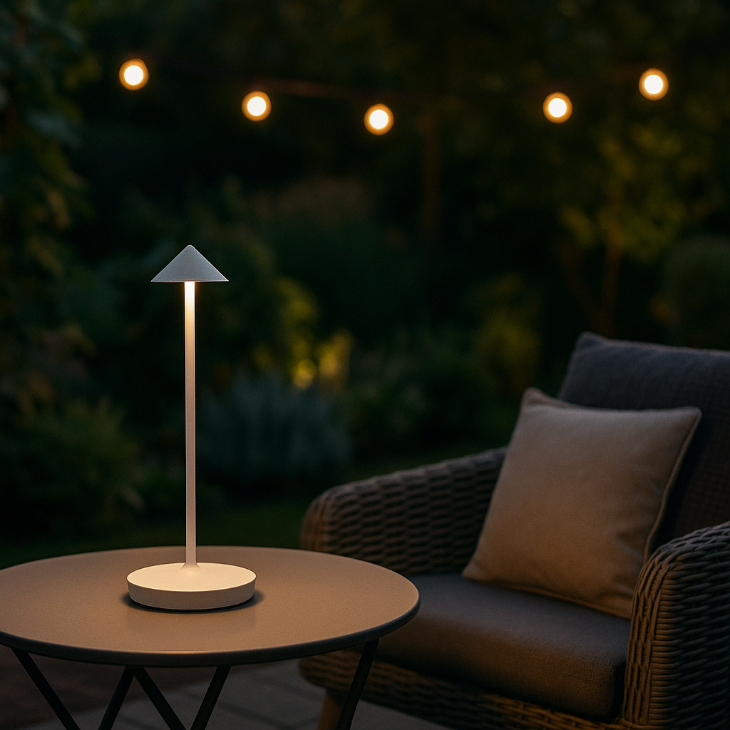 Luna Cordless Table Lamp | Rechargeable, Dimmable Touch Light for Living Room and Bedside Use