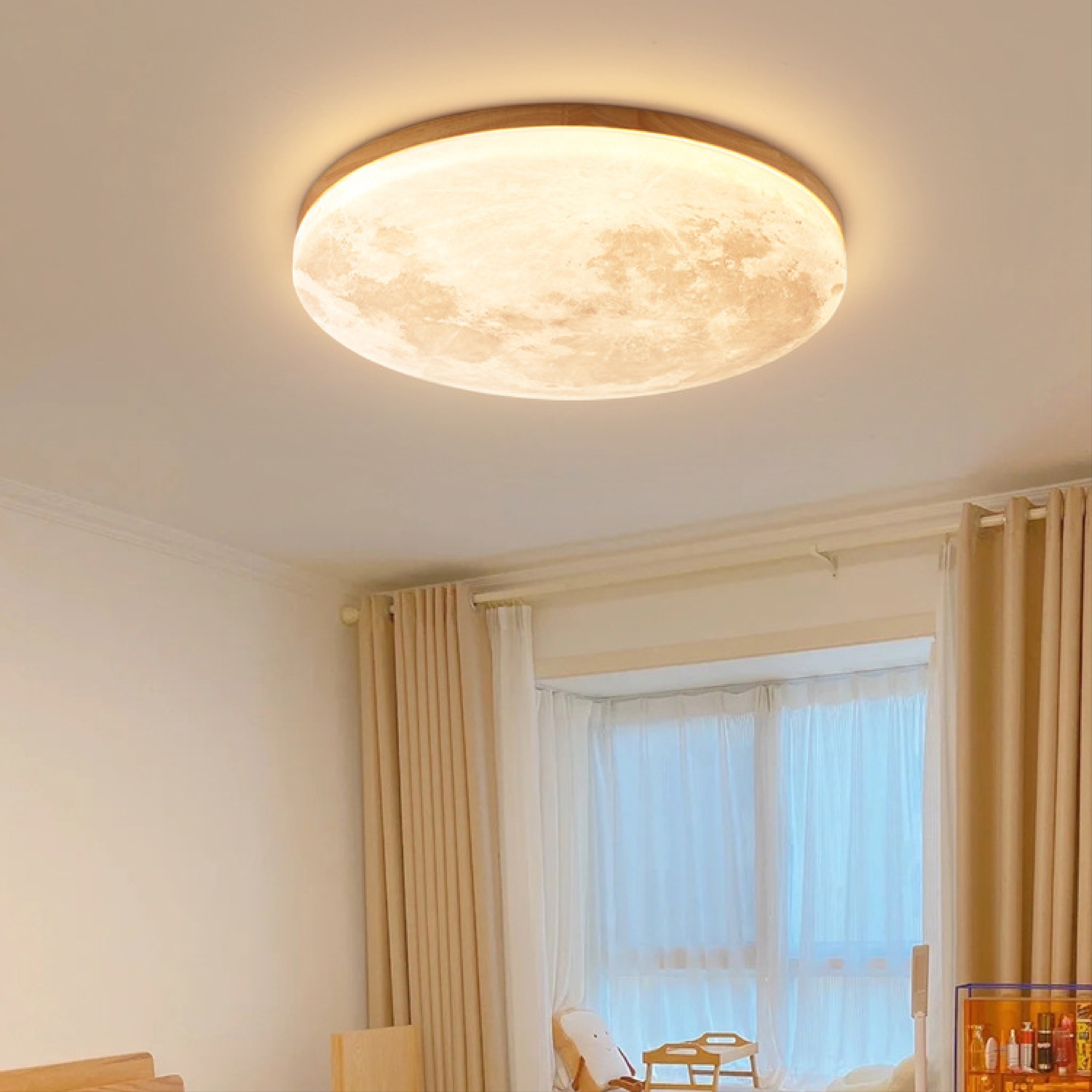 Luna Moon Ceiling Light | LED Flush Mount, Adjustable Lighting