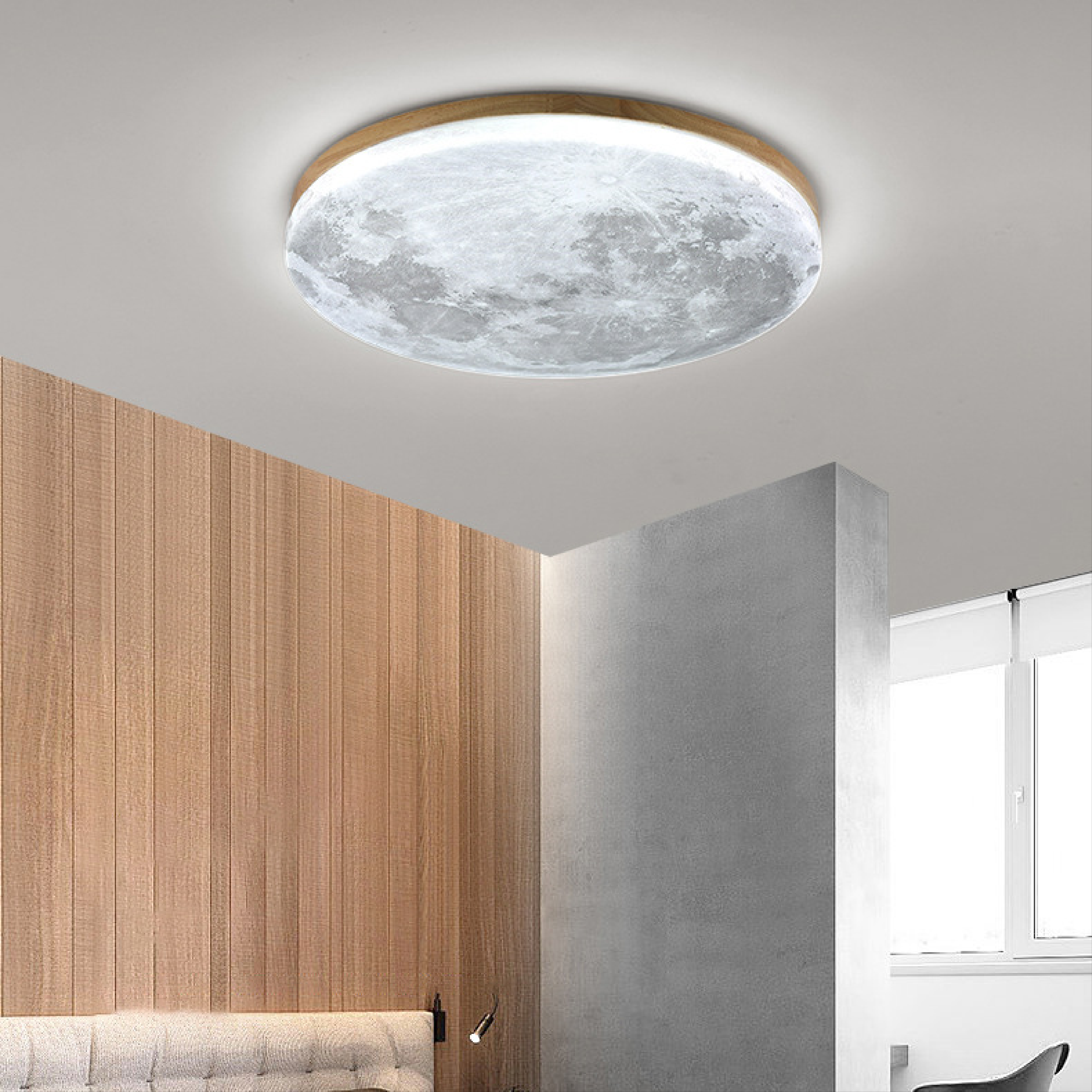 Luna Moon Ceiling Light | LED Flush Mount, Adjustable Lighting