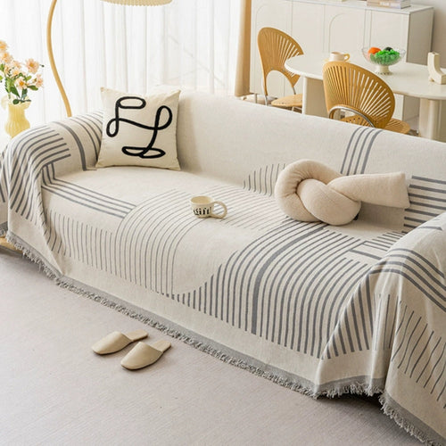 Luxe Snowflake Sofa Cover | Soft Chenille, Machine Washable, Non-Slip 1