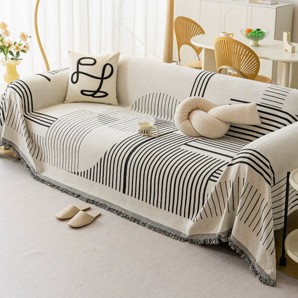 Luxe Snowflake Sofa Cover | Soft Chenille, Machine Washable, Non-Slip 2