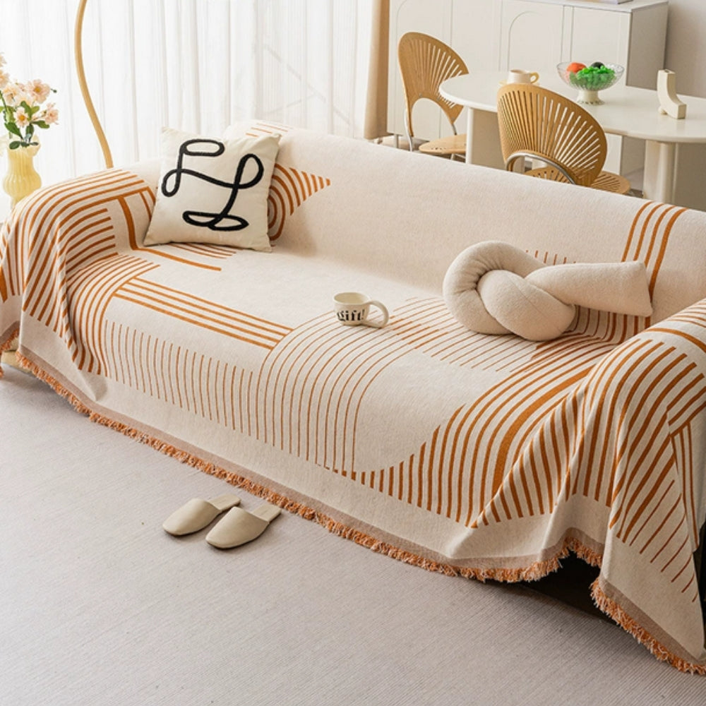 Luxe Snowflake Sofa Cover | Soft Chenille, Machine Washable, Non-Slip 3