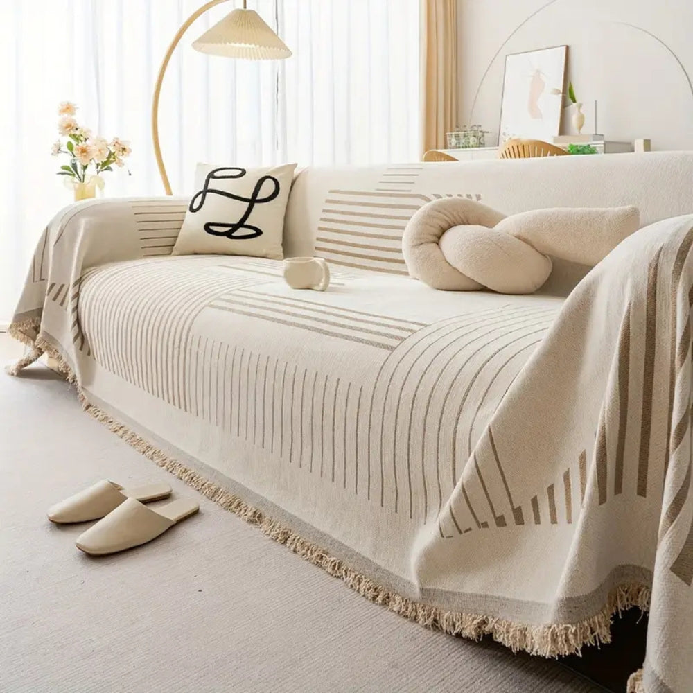 Luxe Snowflake Sofa Cover | Soft Chenille, Machine Washable, Non-Slip 5