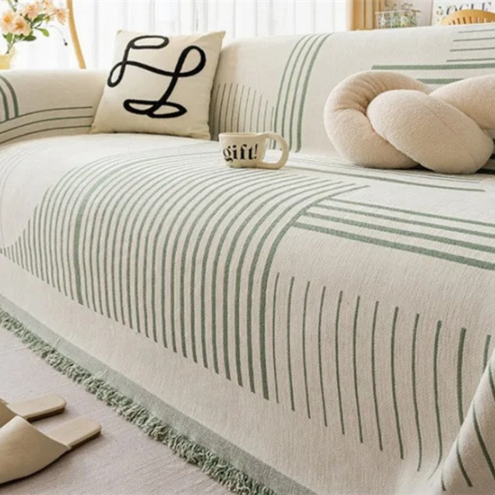 Luxe Snowflake Sofa Cover | Soft Chenille, Machine Washable, Non-Slip 6