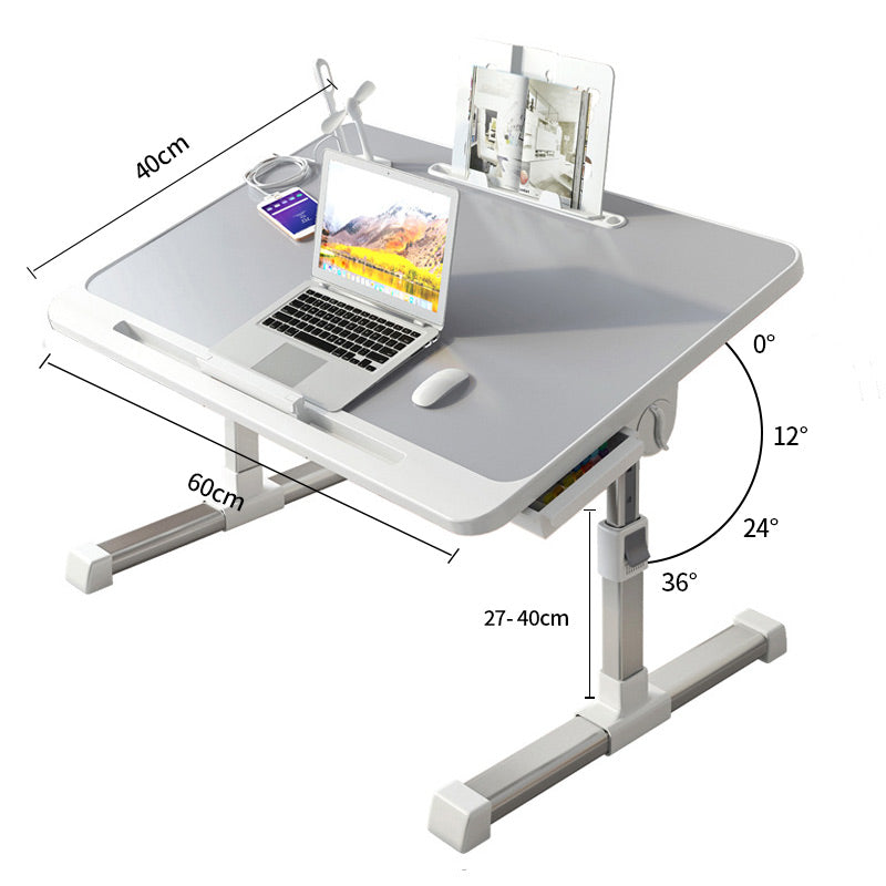 Lynix Adjustable Laptop Desk for Bed | Foldable, USB Charging, Ergonomic Design