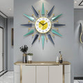 Maven Large Wall Clock | Silent Sweep, Mid-Century Design, Wrought Iron