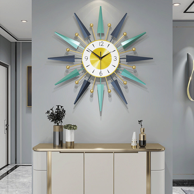 Maven Large Wall Clock | Silent Sweep, Mid-Century Design, Wrought Iron