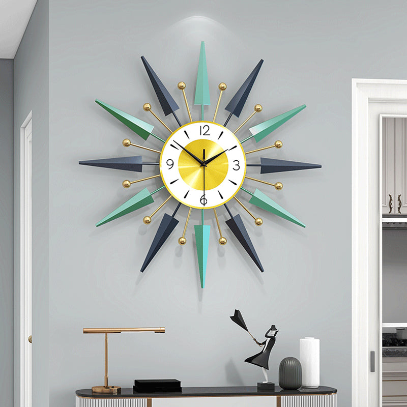 Maven Large Wall Clock | Silent Sweep, Mid-Century Design, Wrought Iron