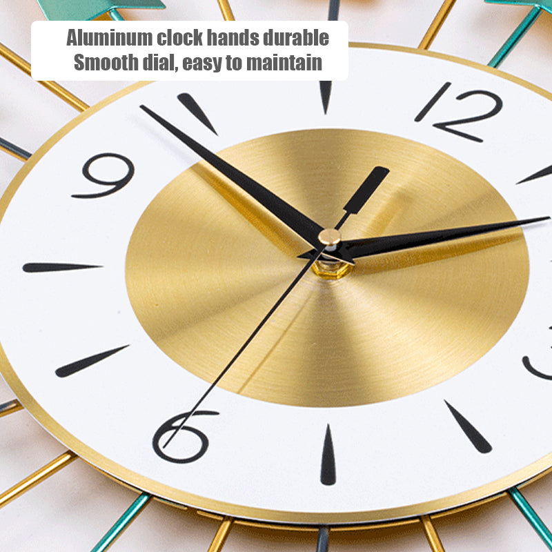 Maven Large Wall Clock | Silent Sweep, Mid-Century Design, Wrought Iron