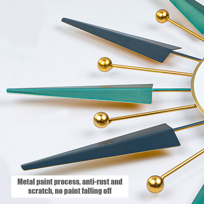 Maven Large Wall Clock | Silent Sweep, Mid-Century Design, Wrought Iron