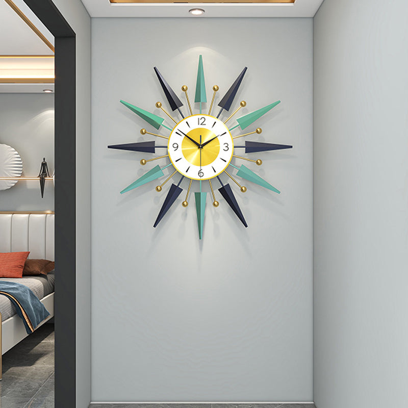 Maven Large Wall Clock | Silent Sweep, Mid-Century Design, Wrought Iron