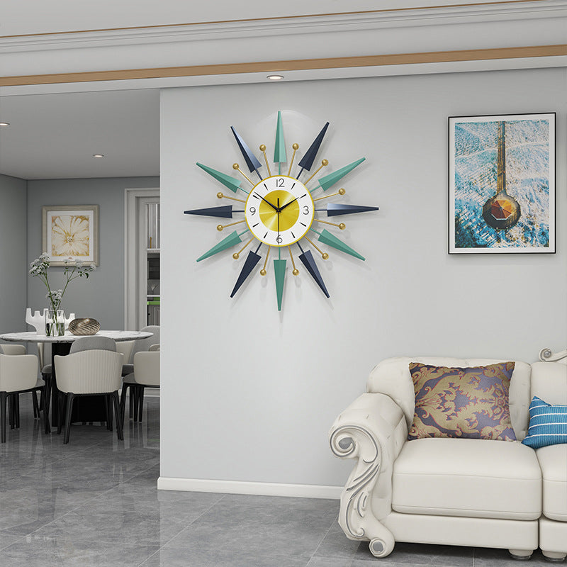 Maven Large Wall Clock | Silent Sweep, Mid-Century Design, Wrought Iron