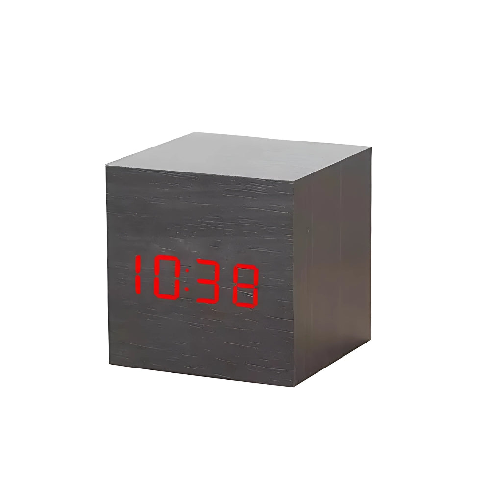 Mira Cube Alarm Clock | LED Display, Multifunctional Digital Timekeeper