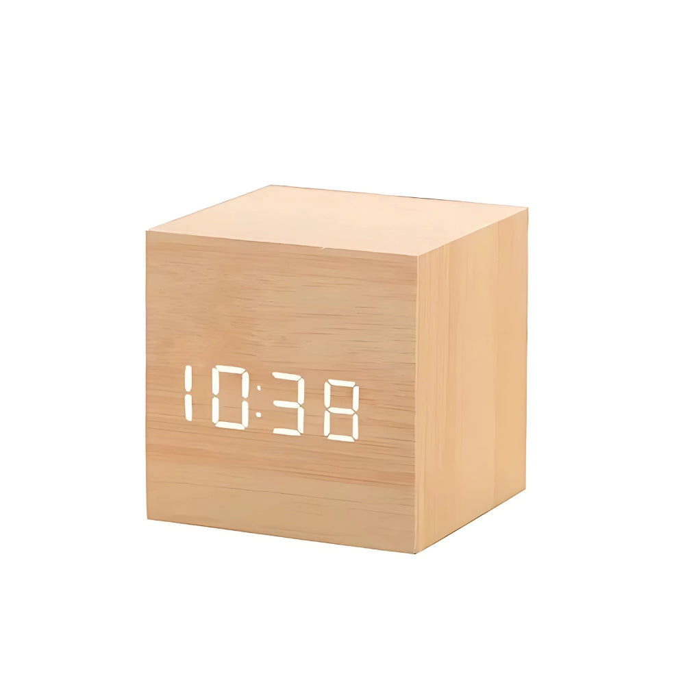 Mira Cube Alarm Clock | LED Display, Multifunctional Digital Timekeeper