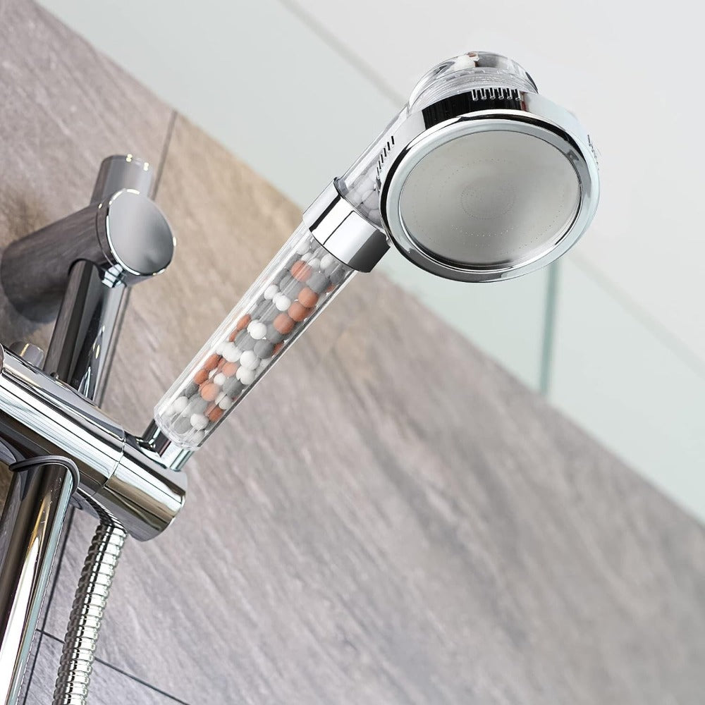 Mira Filtered Shower Head | High Pressure, Water Softener, 3 Spray Modes