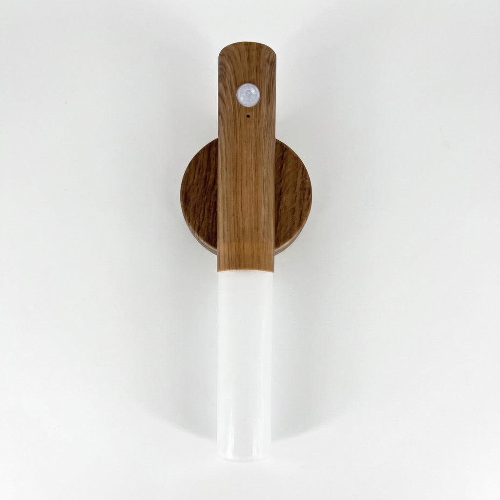 Mira Motion Sensor Night Light | LED, Rechargeable, Walnut Wood Grain