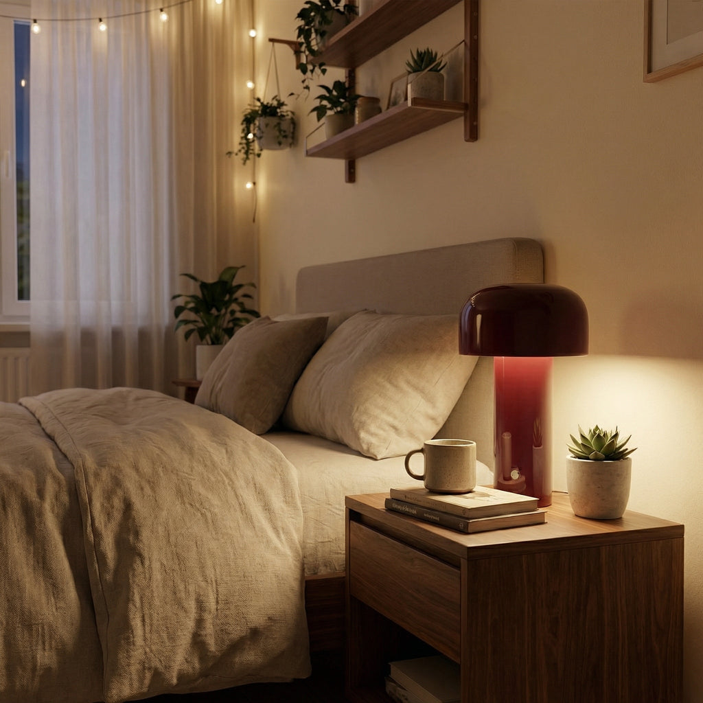 Mira Mushroom Table Lamp | LED, Touch Control, Cordless Design