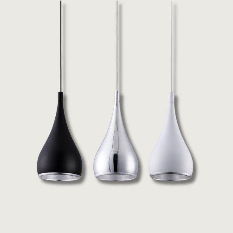 Mira Pendant Light | Aluminum Teardrop Design, Adjustable Height