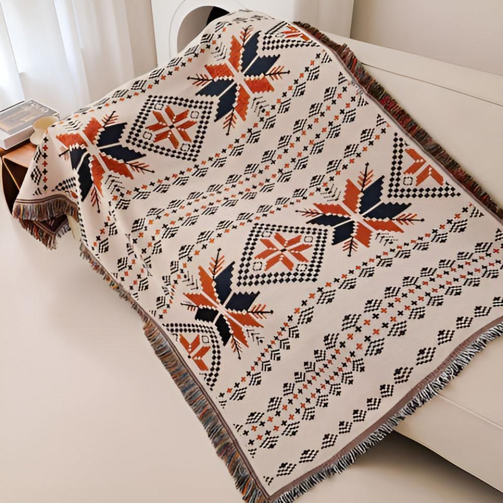 Mira Picnic Mat | Moroccan Boho Pattern, Soft Microfiber Blend