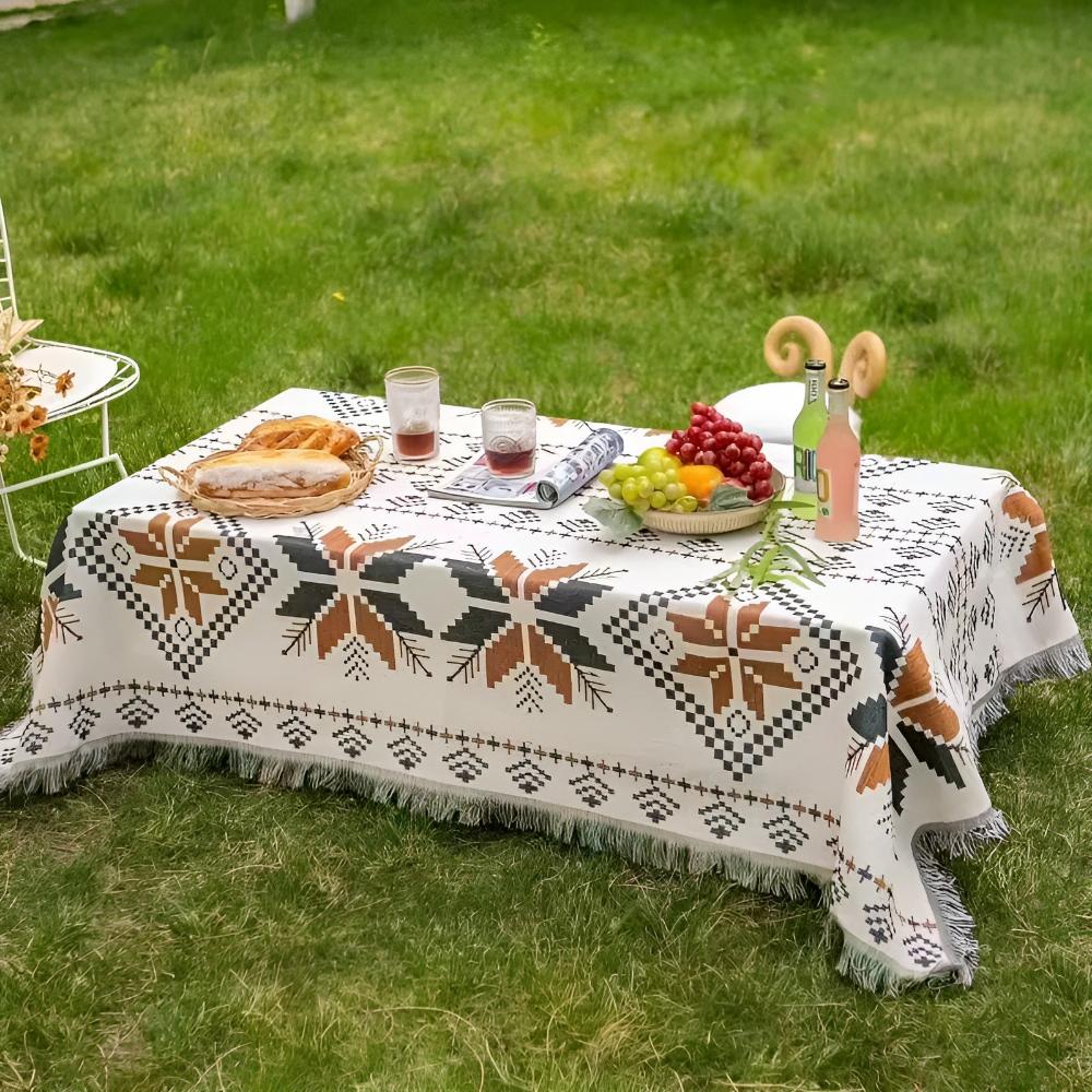 Mira Picnic Mat | Moroccan Boho Pattern, Soft Microfiber Blend