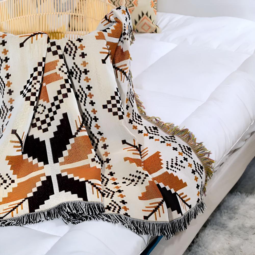 Mira Picnic Mat | Moroccan Boho Pattern, Soft Microfiber Blend