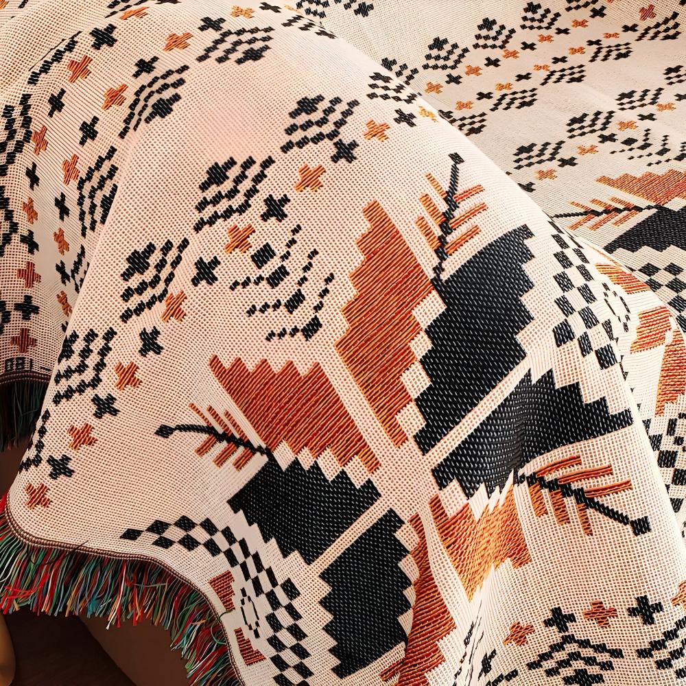 Mira Picnic Mat | Moroccan Boho Pattern, Soft Microfiber Blend