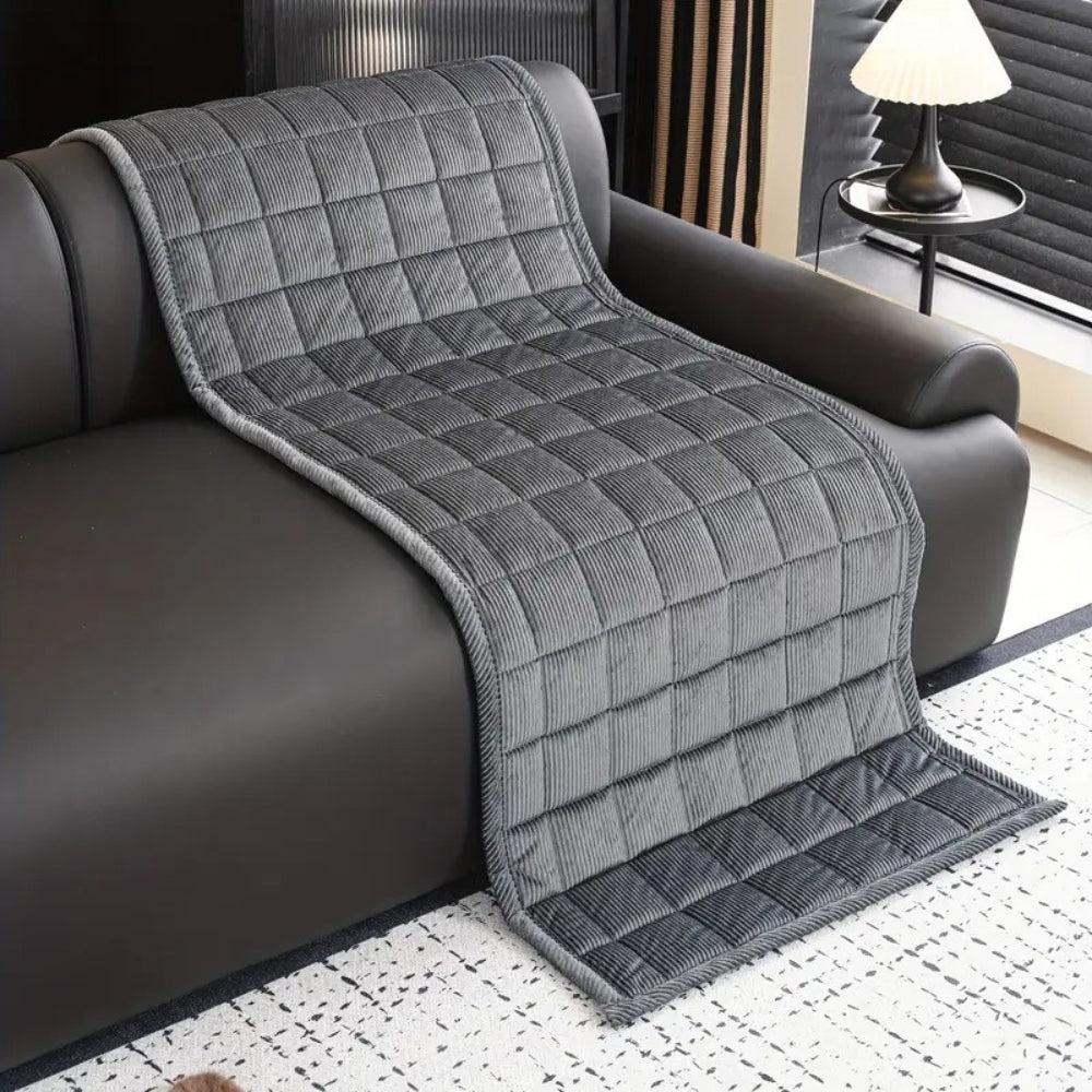 Mira Quilted Sofa Cover | Soft Microfiber, Non-Slip, Cat Scratch Resistant