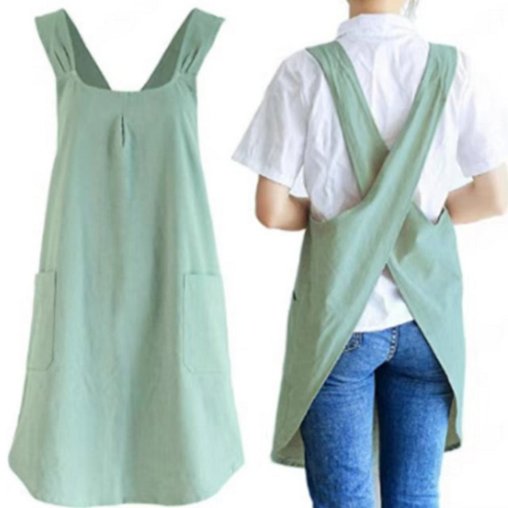 Nari Apron Dress | Korean-Inspired, Cotton Blend with Pockets