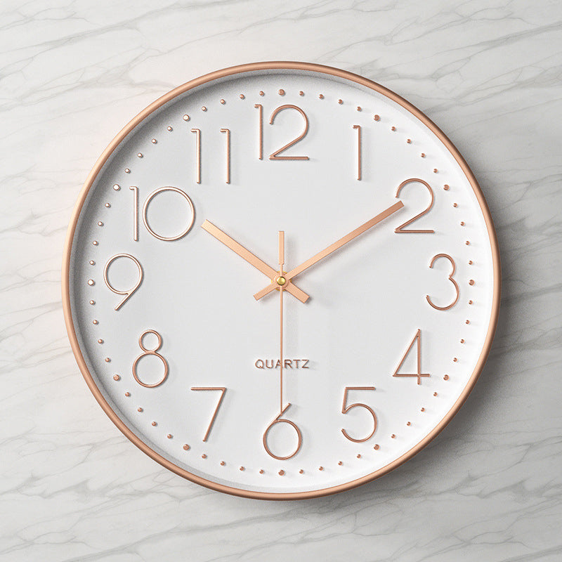 Nexa Modern Wall Clock | 12 Inch, Silent Sweep Movement, Clear Arabic Numerals