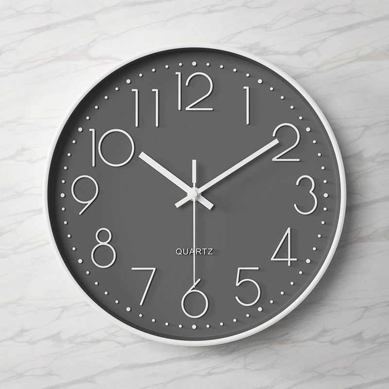 Nexa Modern Wall Clock | 12 Inch, Silent Sweep Movement, Clear Arabic Numerals