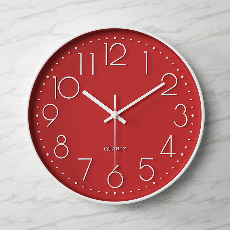 Nexa Modern Wall Clock | 12 Inch, Silent Sweep Movement, Clear Arabic Numerals