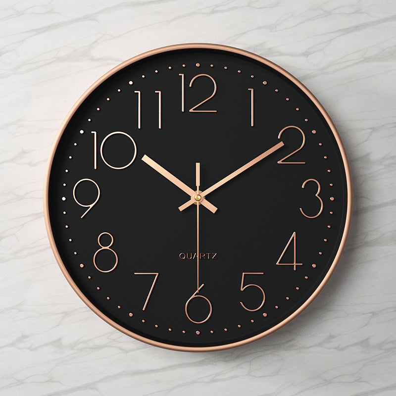 Nexa Modern Wall Clock | 12 Inch, Silent Sweep Movement, Clear Arabic Numerals